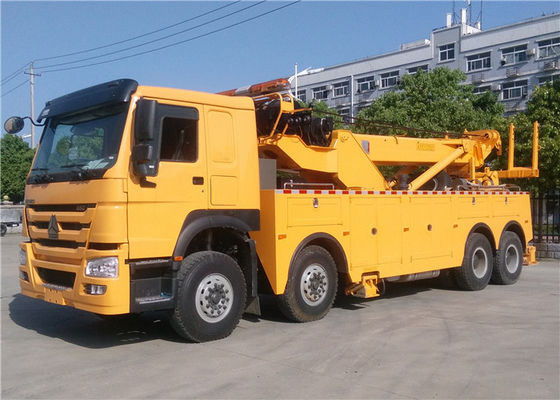 comprare Carraio di HOWO 12 camion di rimorchio di 50 tonnellate, 360 gradi che girano il camion di rimorchio a base piatta fabbricazione online
