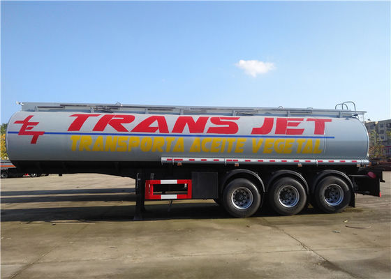 comprare Semirimorchio del carro armato di trasporto dell'olio dell'Tri asse 33000L 33M3 del rimorchio dei semi dell'autocisterna del combustibile dell'acciaio inossidabile fabbricazione online